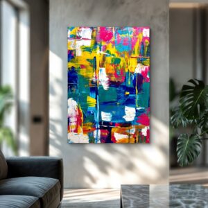 Tableaux MDF pour la décoration d'intérieur d'un salon.